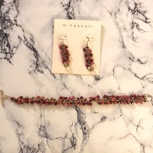 Set earrings & bracelet